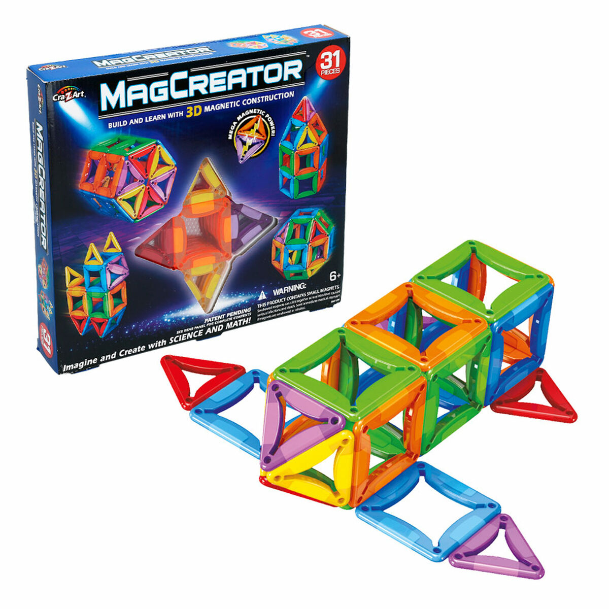 Konstruktionsspiel Cra-Z-Art Magcreator 31 Stücke (4 Stück)