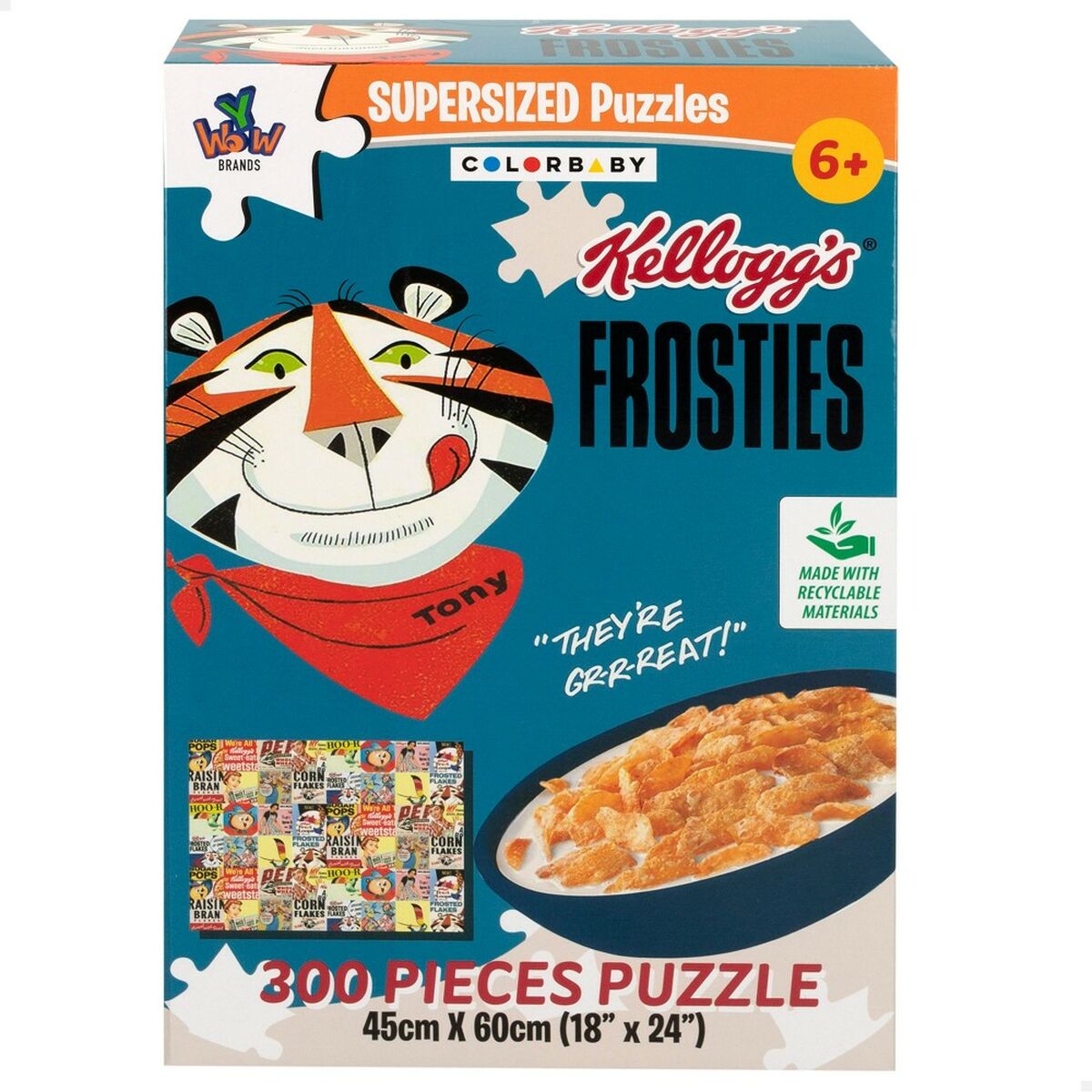 Puzzle Colorbaby Kellogg's Frosties 300 Stücke 6 Stück 60 x 45 x 0,1 cm