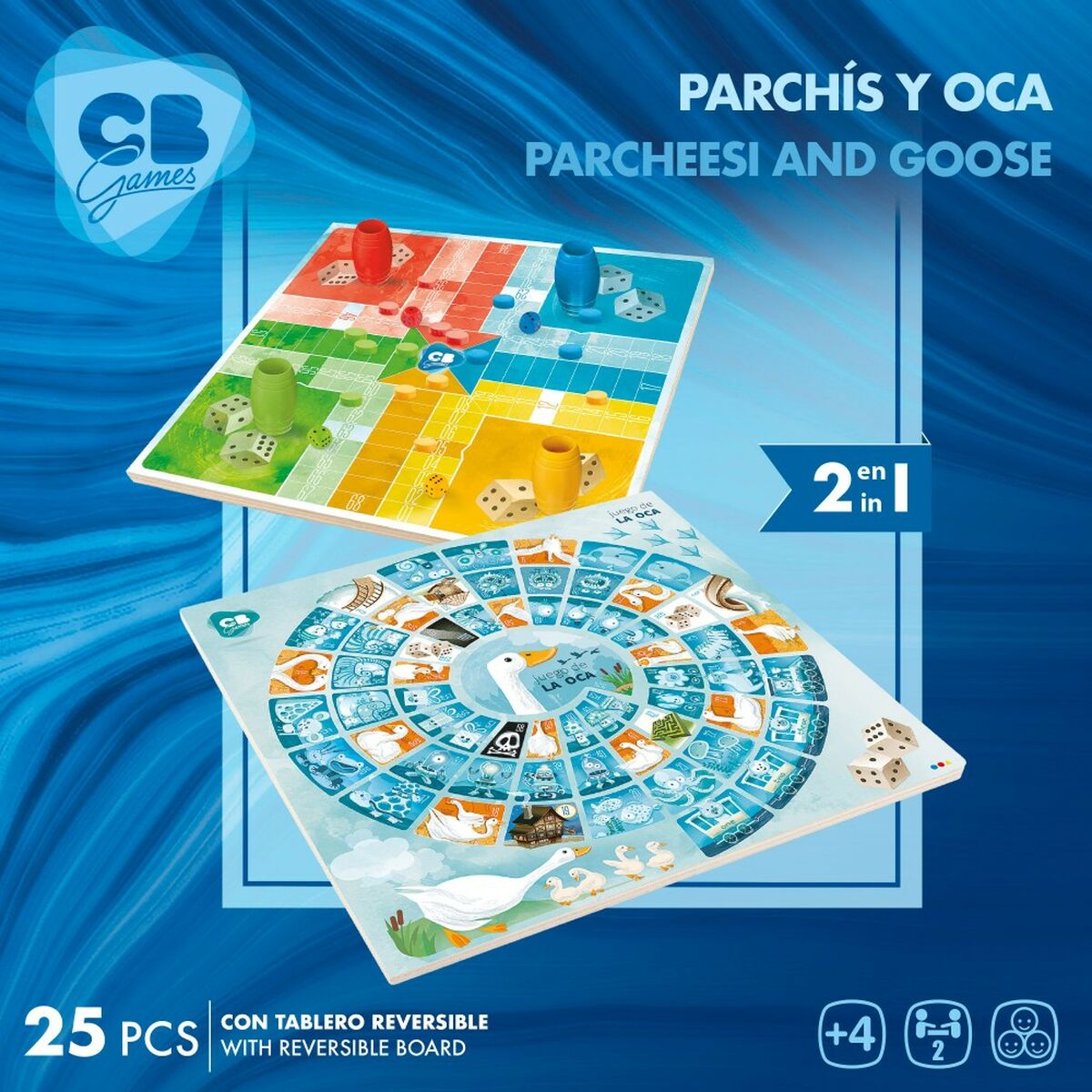 Parchís-Oca Spielbrett Colorbaby 25 x 1 x 25 cm (25 Stücke) (6 Stück)