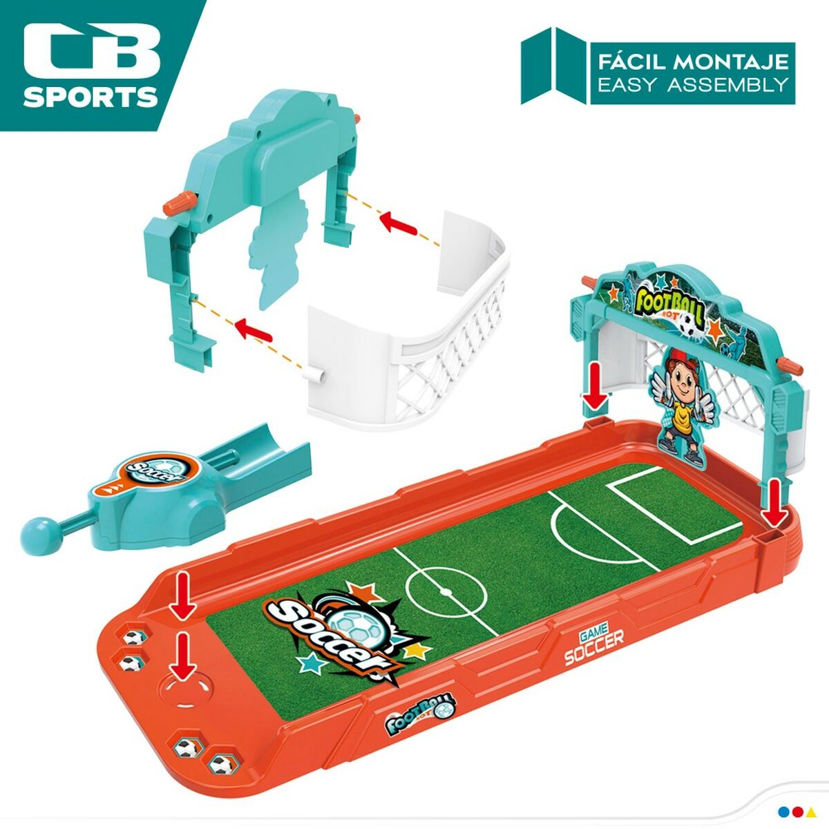 Zielschießen-Spiel Colorbaby Fussball 33,5 x 18,5 x 63 cm (4 Stück)