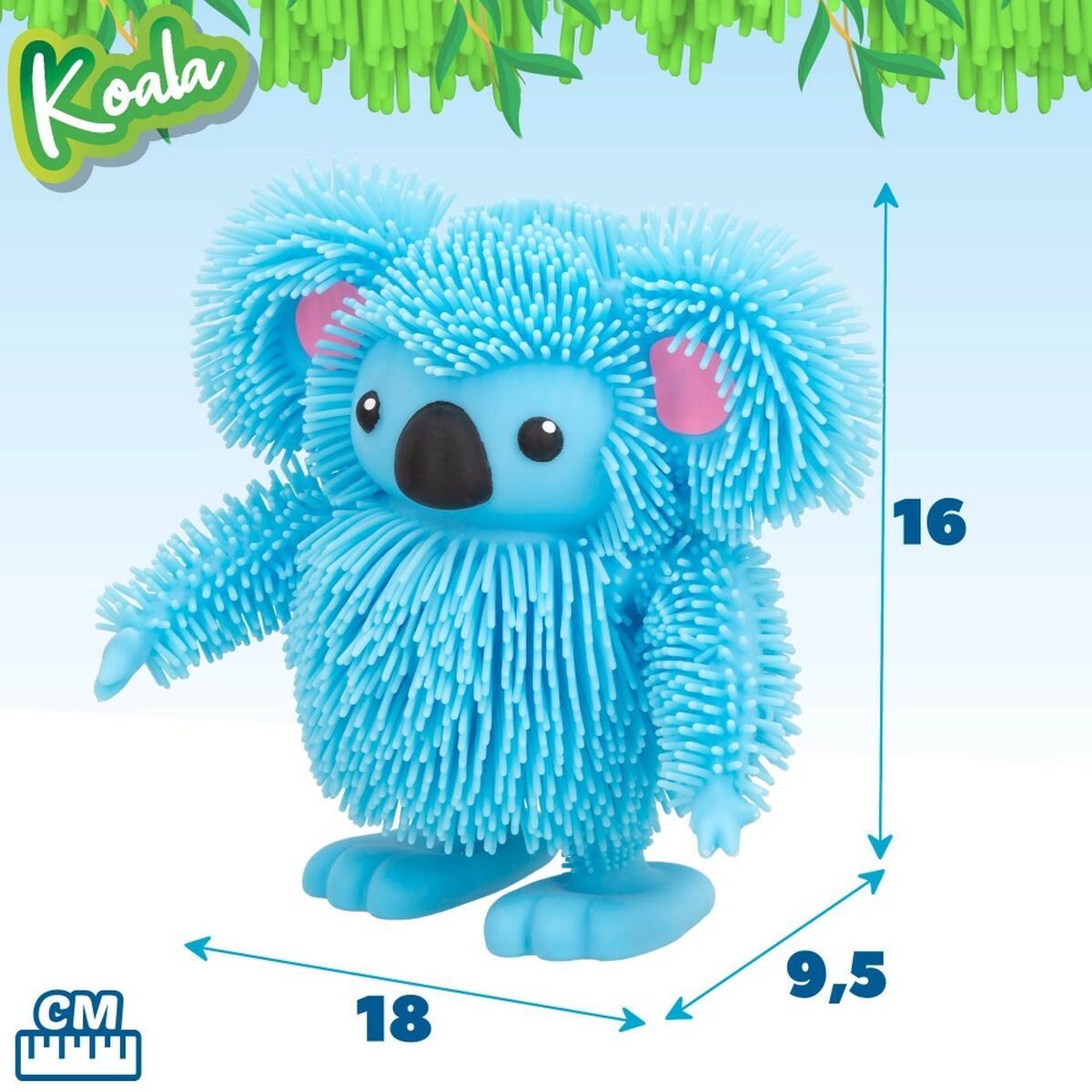 Plüschtier Eolo Jiggly Pets Koala 18 x 16 x 9,5 cm (4 Stück)