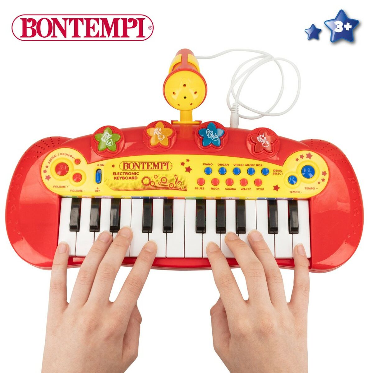 Interaktives Klavier für Babys Bontempi Für Kinder Mikrofon 33 x 13 x 19,5 cm (6 Stück)