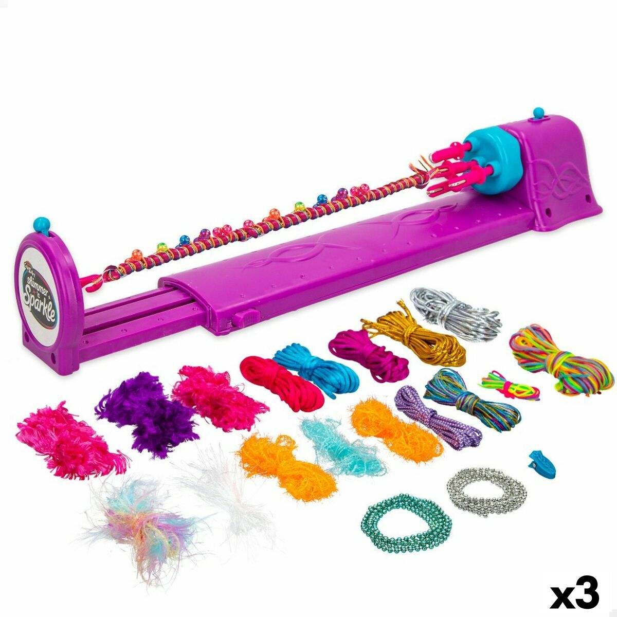 Kit zur Herstellung von Armbändern Cra-Z-Art SHIMMER N SPARKLE MAKE YOUR BRACELET 3 Stück