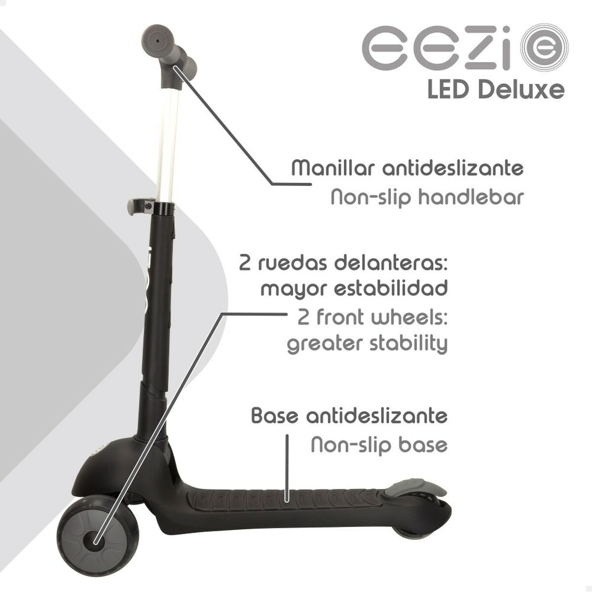 Scooter Eezi Schwarz 2 Stück