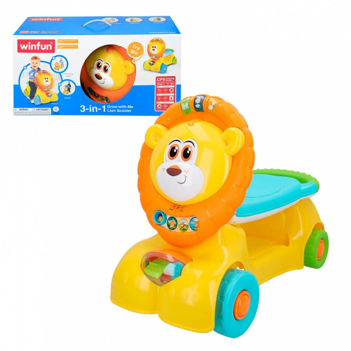 Rutschauto Winfun Löwe Licht Sound 57 x 42 x 26 cm (2 Stück)