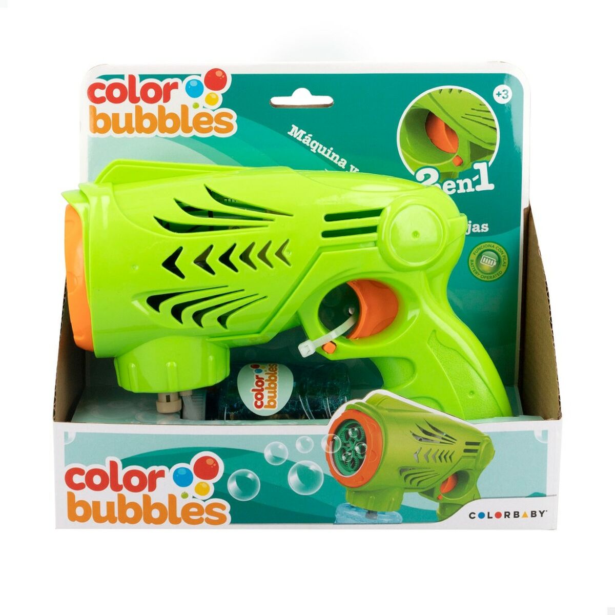 Seifenblasen Spiel Colorbaby Color Bubbles 150 ml grün 20 x 16,5 x 8 cm (6 Stück)