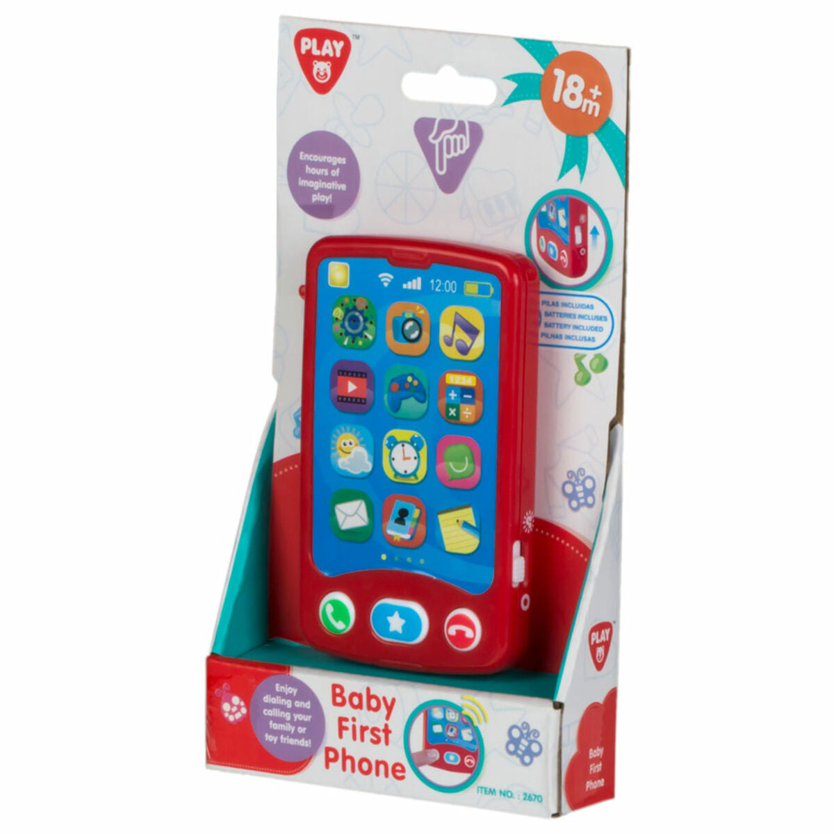 Spielzeug-Telefon PlayGo Rot 6,8 x 11,5 x 1,5 cm (6 Stück)