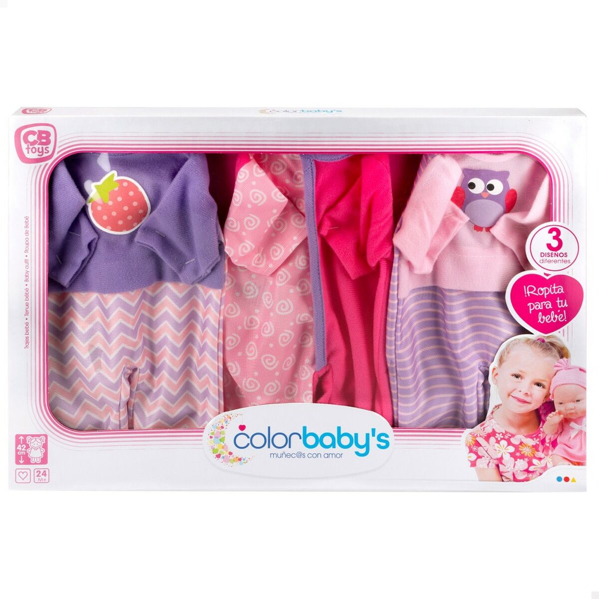 Kleidung für Puppen Colorbaby 3 Stücke 6 Stück