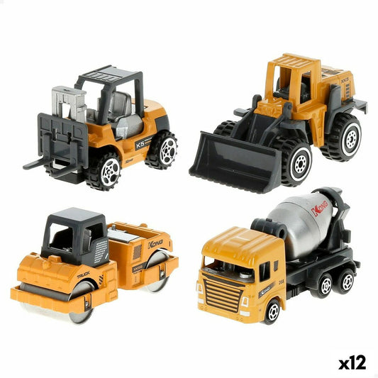 Set mit Fahrzeugen für öffentliche Bauarbeiten Speed & Go 7,5 x 4 x 3 cm (12 Stück)