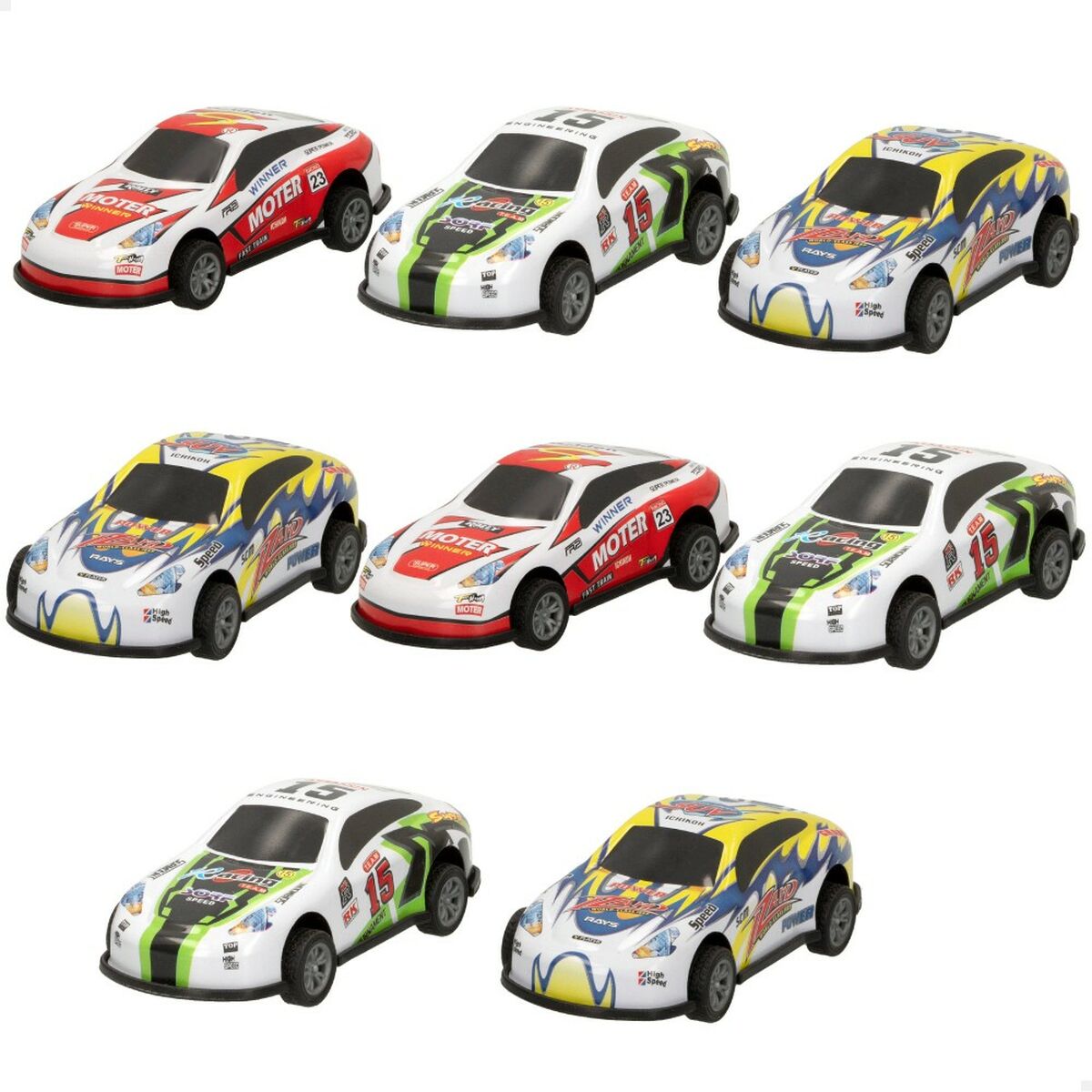 Spielset Fahrzeuge Speed & Go 8,9 x 2,7 x 4 cm (6 Stück)