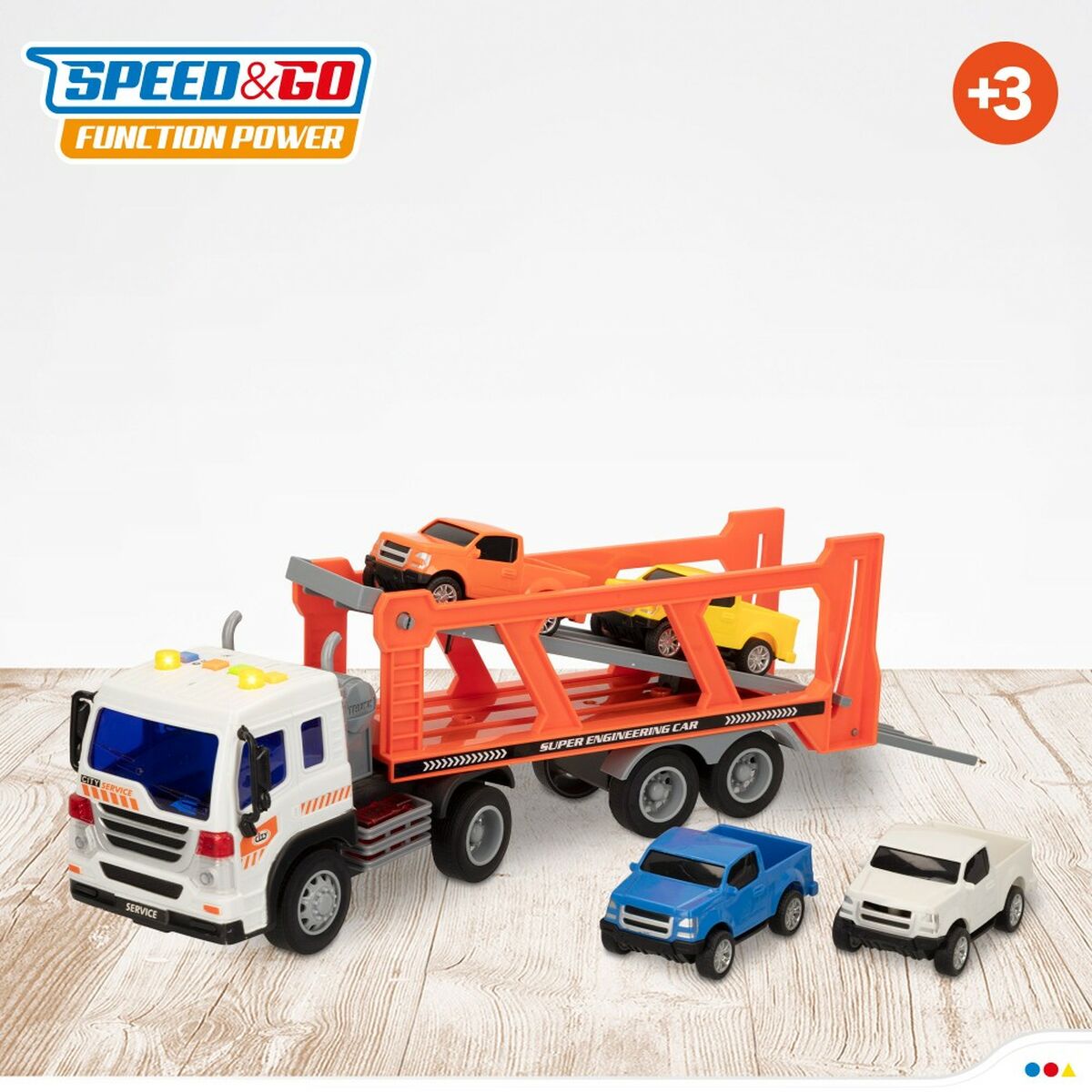 Autotransporter und Nutzfahrzeuge Speed & Go 37,5 x 12,5 x 10 cm (2 Stück)