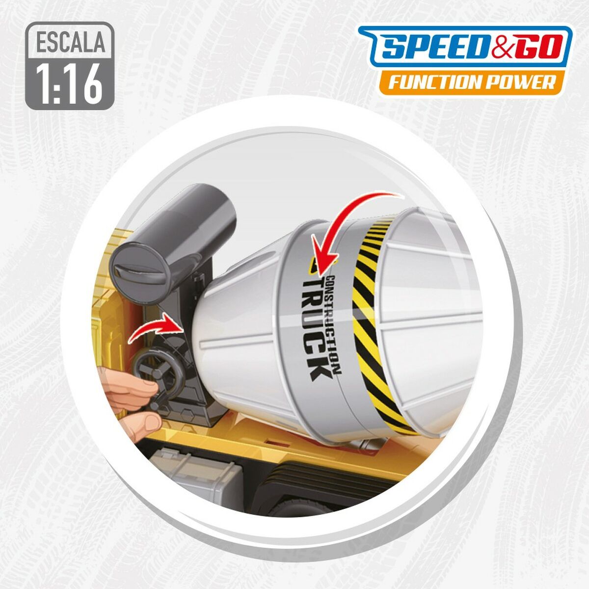 Betonmischer-Lkw Speed & Go Licht Sound 26 x 14 x 10 cm (4 Stück)