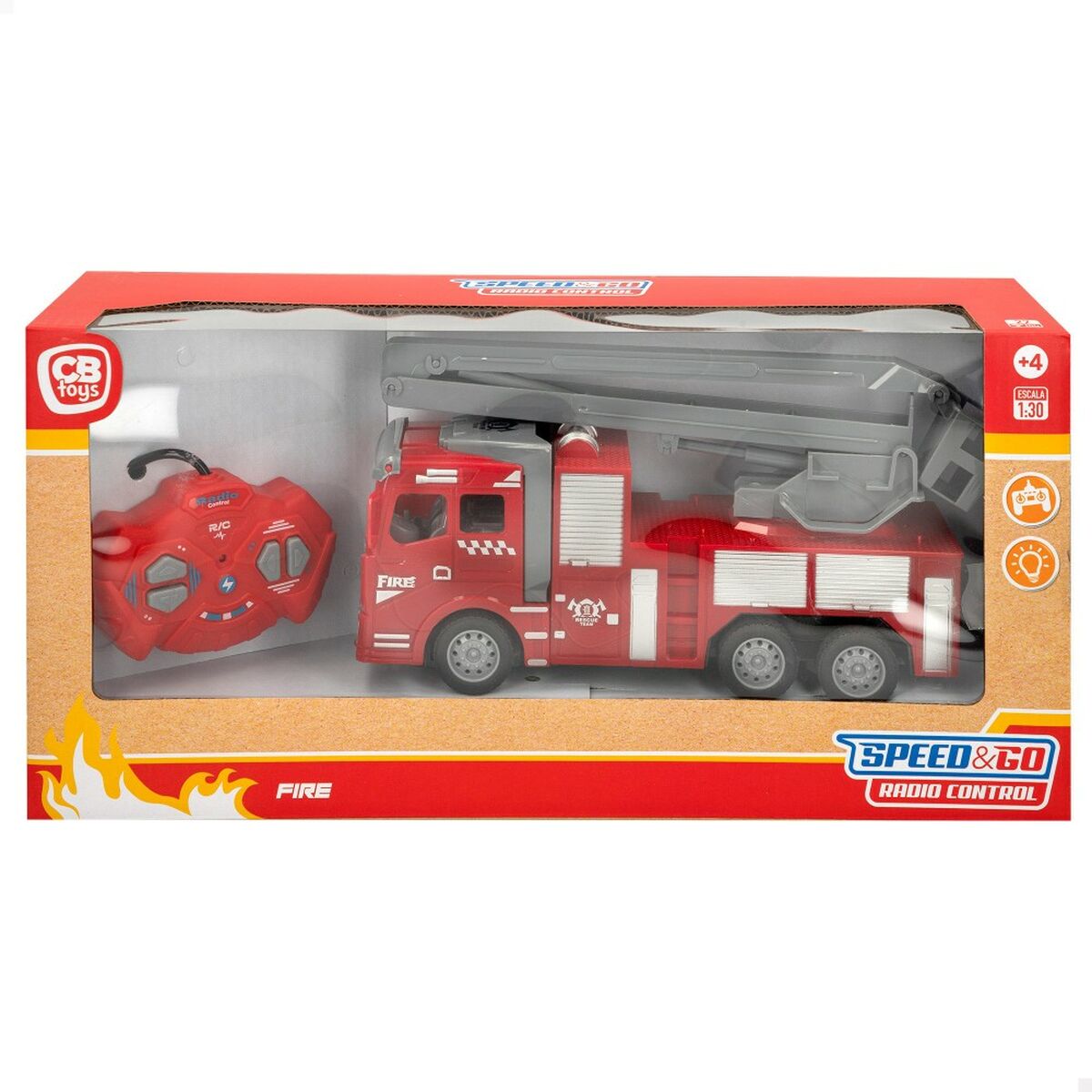 Feuerwehrauto Speed & Go 23 x 12,5 x 8 cm (6 Stück)