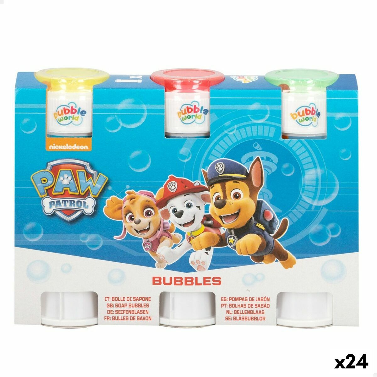 Blasebalg-Set The Paw Patrol 3 Stücke 60 ml (24 Stück)