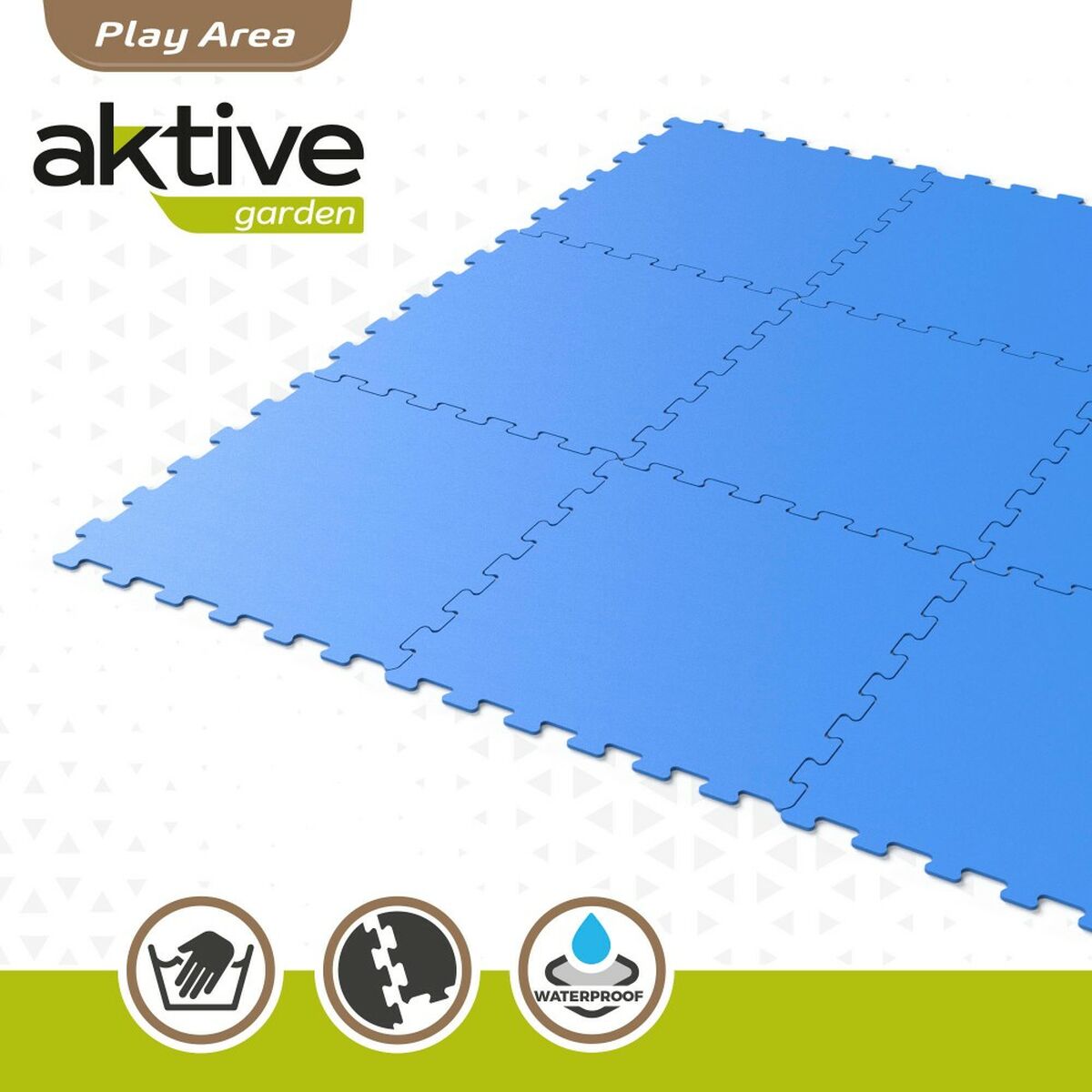 Kinderpuzzle Aktive Blau 9 Stücke Moosgummi 50 x 0,4 x 50 cm (4 Stück)