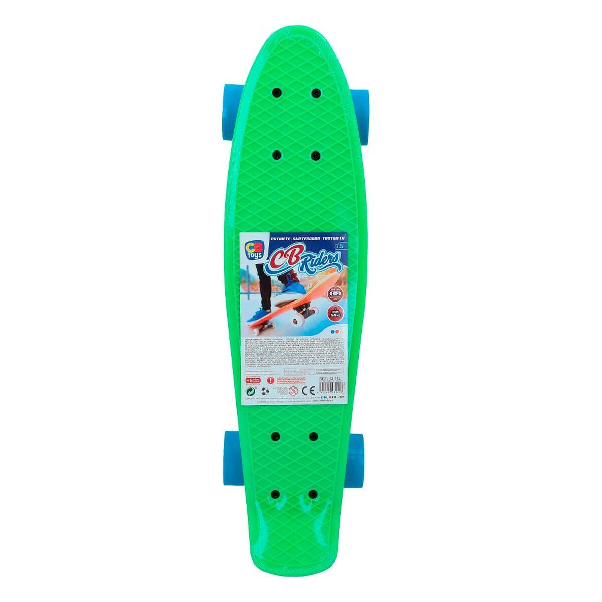 Skateboard Colorbaby grün (6 Stück)